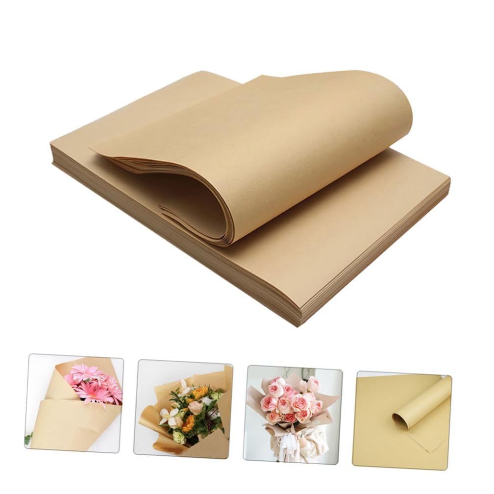FRCOLOR Geschenkpapier Für Blumenverpackungen Einfarbiges Kraftpapier Ideal Für DIY Blumensträuße Und Kreative Bastelprojekte