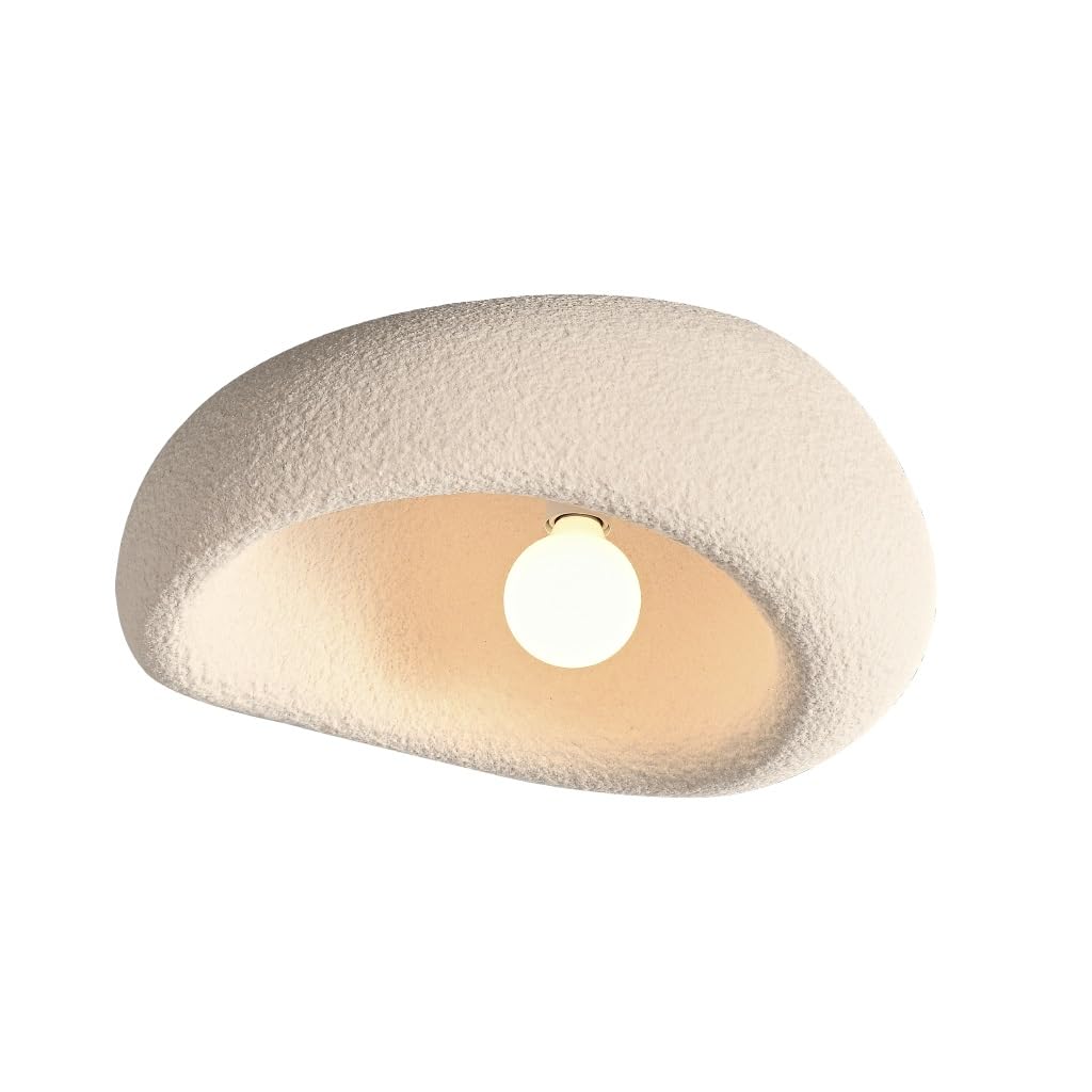 Japandi Wabi-Sabi Hanglamp 40 Cm – Minimalistische Hars Plafondlamp In Hoogte Verstelbaar E27 Fitting