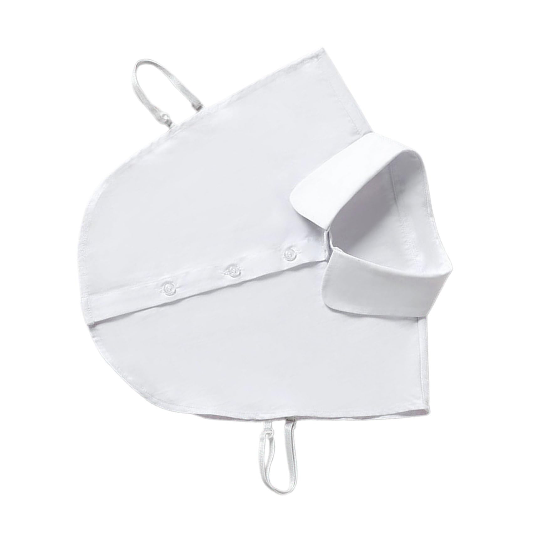 Col faux réutilisable blanc en coton lavable pour pulls