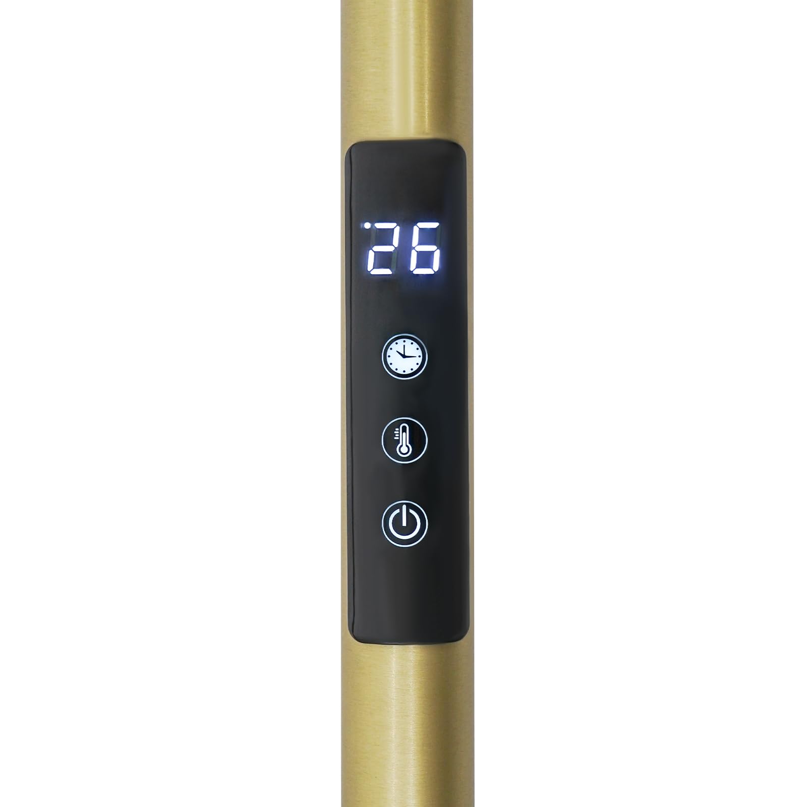 Toallero eléctrico, escalera independiente con temporizador 1-24H, 45-70 °C, 180 W, calentador de toallas de pie, 9 travesaños (dorado)