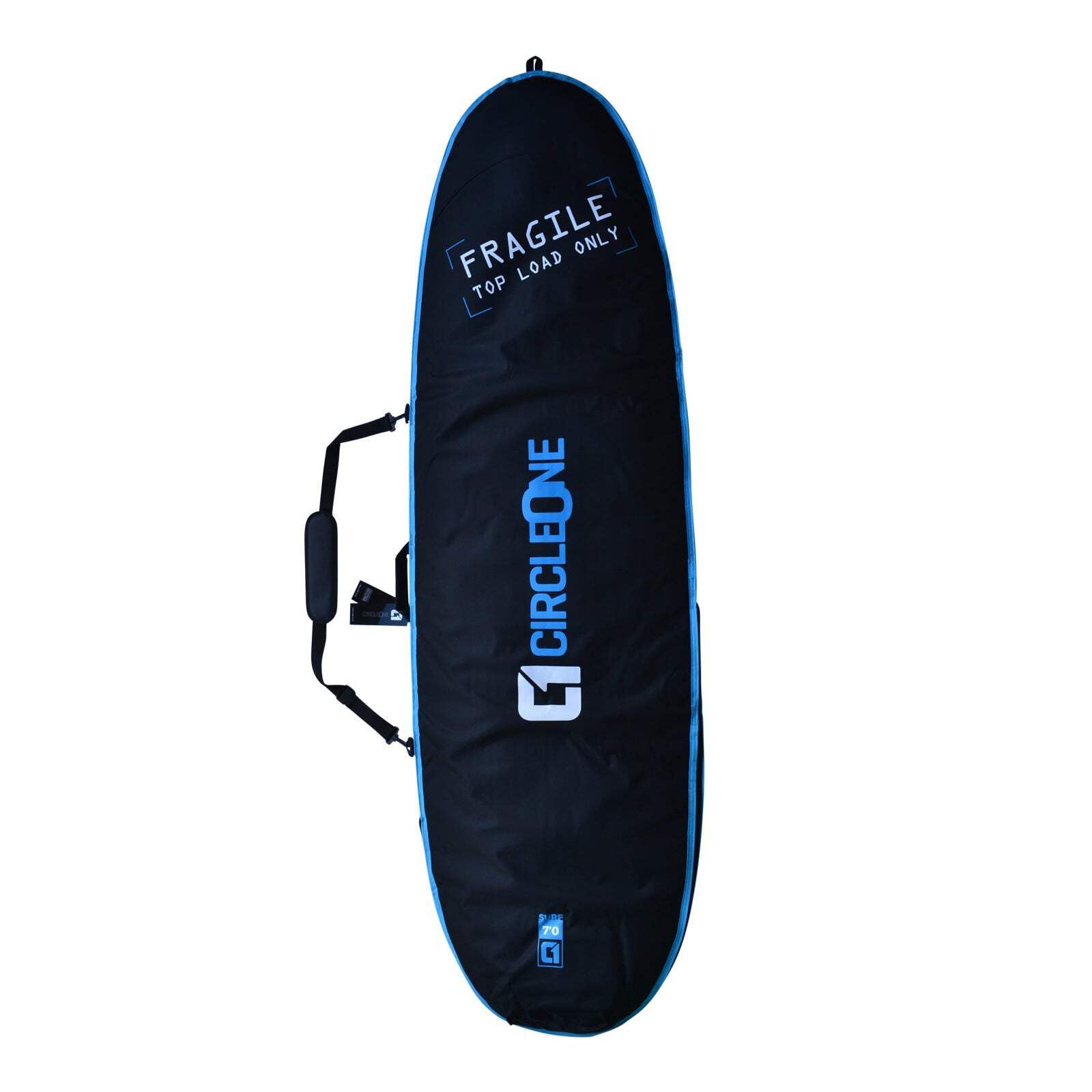 Circle One Surfboard Travel Bag – Single Board Padded Carry Bag, Blue, 6ft 6inch