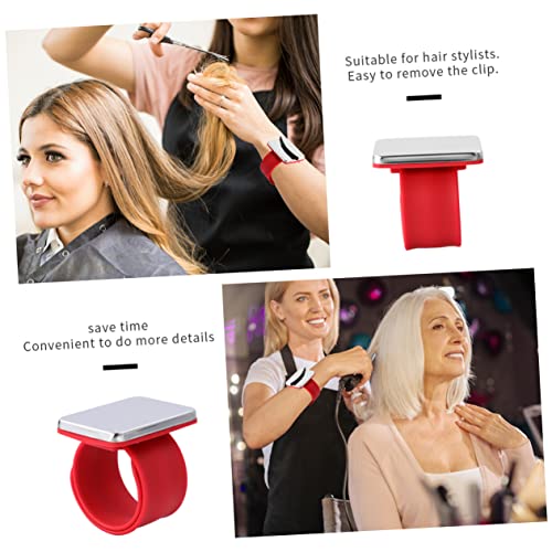 Support silicone pour épingles de coiffure rouge NUOBESTY 3 pièces - 5