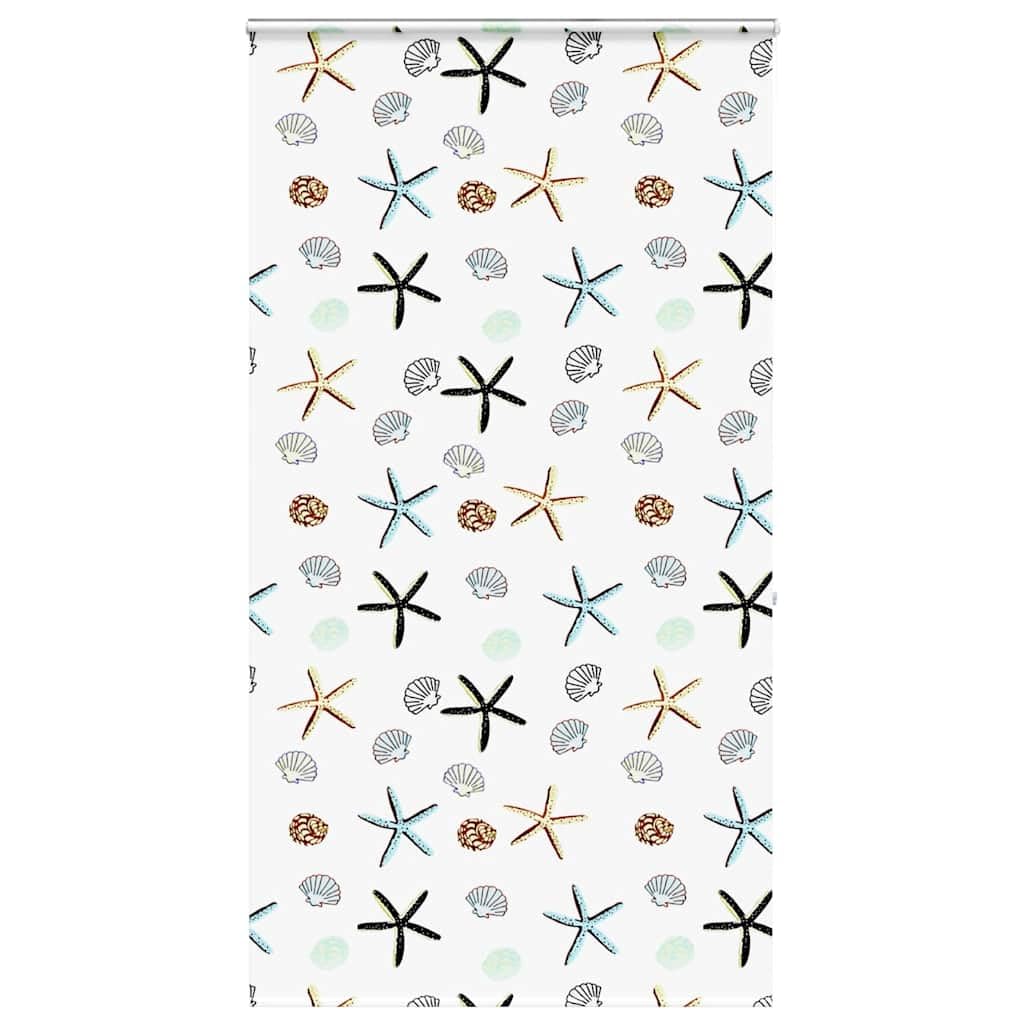 Store Enrouleur de Douche avec Cassette en PEVA Motif crustacés Largeur Tissu 126 cm Hauteur 240 cm avec chaîne réglable sécurité Enfant et Accessoires de Montage idéal Salle de Bains