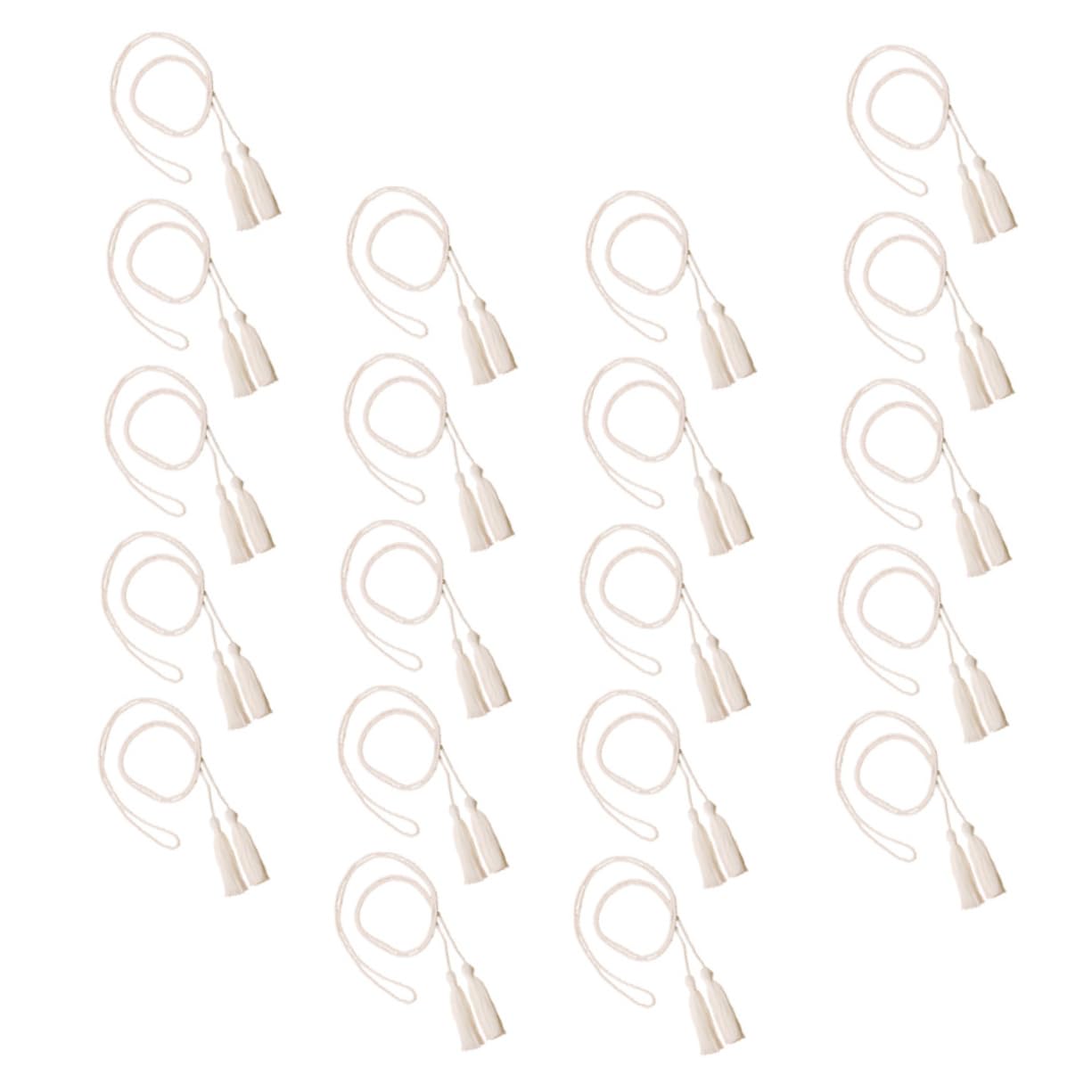 Accesorios de borlas para cortinas y ventanas: juego de 20 cuerdas decorativas de tejido