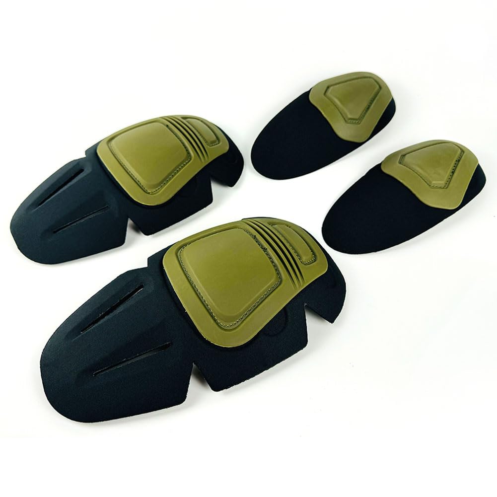 HANSTRONG GEAR Tactical Military Paintball Elbow Knee Pads Airsoft Combat Protective Set OD