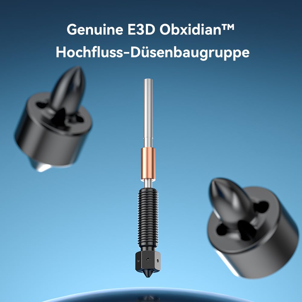 Creality E3D Obxidian Zestaw dysz o wysokim przepływie 0,6 mm, szybki demontaż i montaż, druk o dużej przepustowości, konstrukcja Multi-Runner, modernizacja materiału, odpowiedni do K1 (2024)/K1 Max