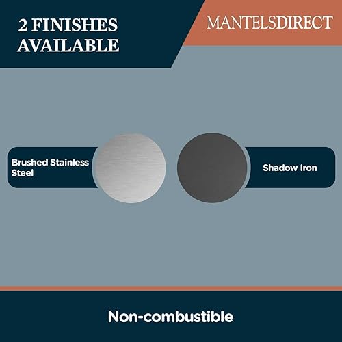 Miniatura 3 de MANTELSDIRECT Titus - Estante de metal de acero inoxidable para repisa, acabado cepillado de 68 pulgadas, hermoso estante moderno, perfecto para