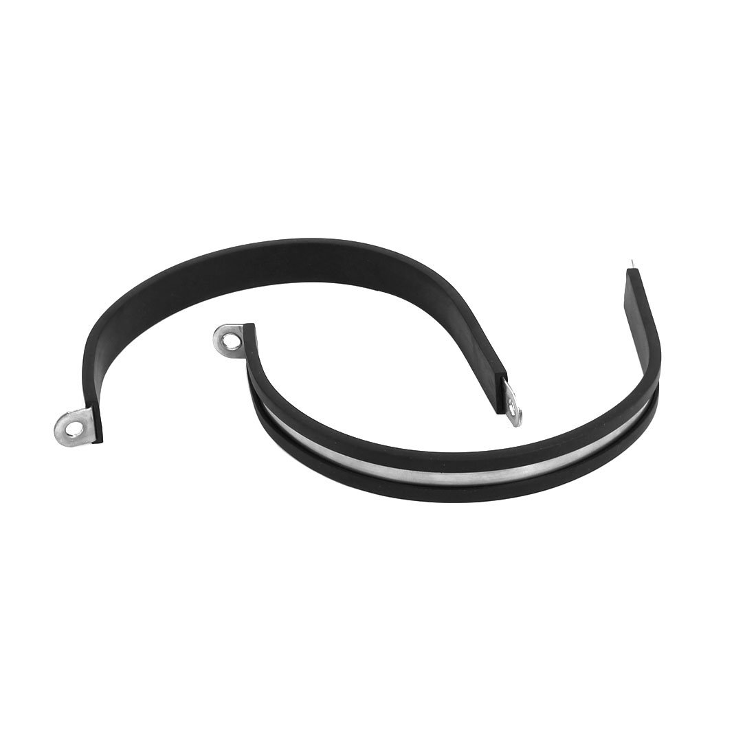 Aexit 85mm Dia fastener EPDM Rubber Lined P Clips Cable Hose Pipe Clamps Holder 5pcs Model:43as172qo742