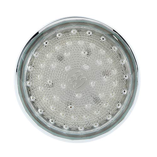 Jullynice Cabeça de chuveiro de LED romântica ajustável de 360 graus para banheiro, automática, 20 m