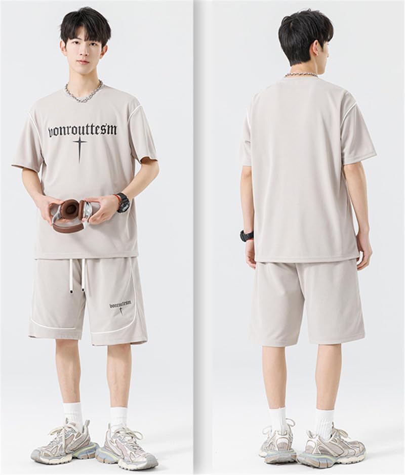 [SURF ZMER] ジャージ メンズ 上下セット フラワー tシャツ uネック セットアップ ゆったり ファッション ストリート