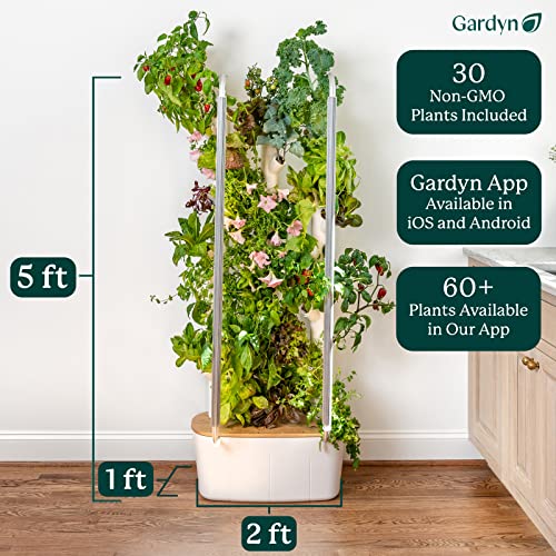 Gardyn 1.0 Hydroponics Growing System Indoor Garden Vertical Garden Planter | 30 Non-Gmo Indoor Plants, Herbs & Vegetables Indoor Gardening System - Led Grow Lights | No Soil, Grow Tent Or Green House #TOP1