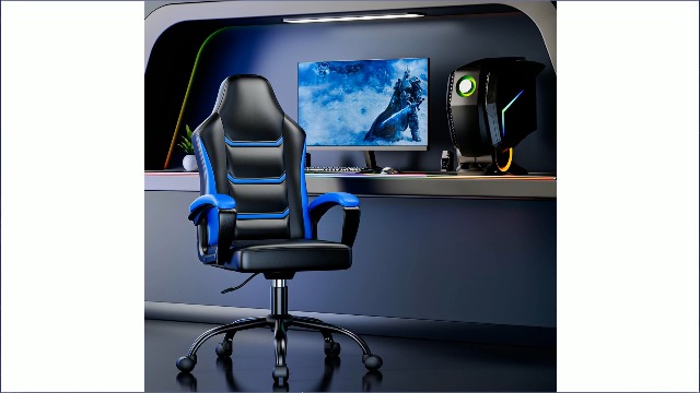 Sedia Gaming Ergonomica Fruyyzl - Arancione, Pelle PU, Regolabile In Altezza, Rotelle, Per Adulti E Ragazzi