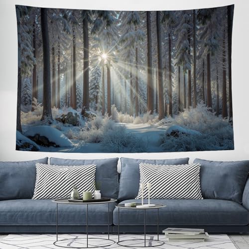 Tapisserie murale pays des merveilles bleu clair 230x180cm