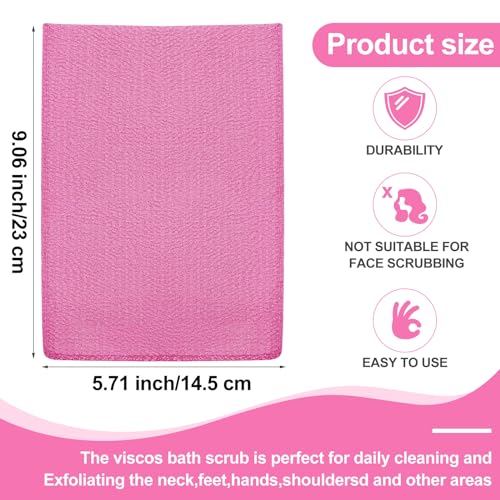 Image of Tatuo 12 Pack Korean Exfoliating Mitts, Italy Towel,9.5 x 5.7 in,Bright | Body Washcloth, Remove Dead Skin, Viscose Rayon Scrubber for Home Spa, for Keratosis Pilaris, Reusable Full Body Use