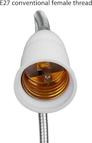 Miniatura 5 de Soporte de lámpara de clip de escritorio, lámpara de clip flexible E27 de 360°, clip de luz de lectura de mesa de 11.8 pulgadas, enchufe de lámpara