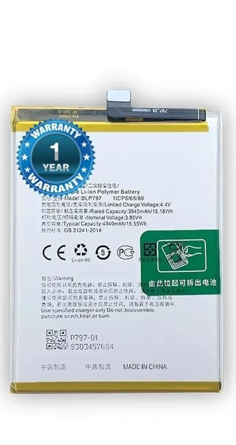 Image of Original BLP797 Battery for Oppo A72 5G,A73 5G,CPH2161,PDYM20 Battery with 1 Year warrenty*** (E118)