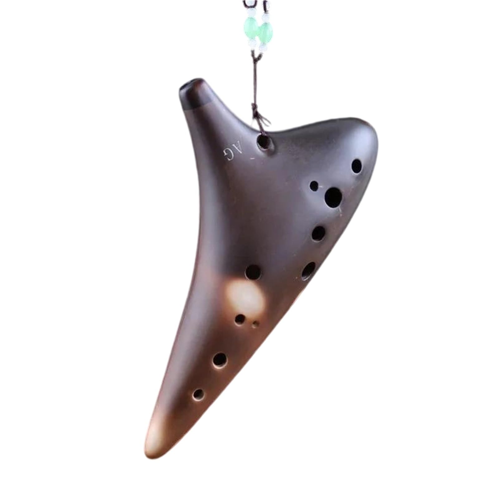 Okarina Ceramic Ocarina Professional 12 Hole Alto AG Tune Instrument do nauki dla początkujących(3/4)