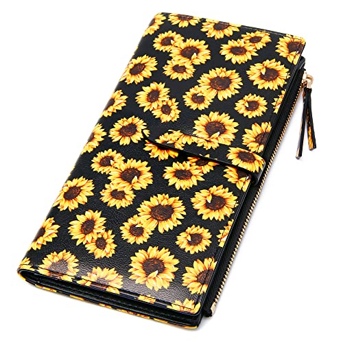 ZRTARY Wallets for Women Slim Bifold Card Holder Organizer Wallet with Zipper Coin Pocket2