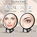 CLSEVXY Magnifying Handheld Mirror Double Sided, 1X 15X Magnification Hand Mirrors, Travel Folding Hand Held Mirror, 360°Rotation Pedestal Makeup Vanity Mirror