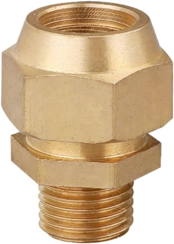 1PC Brass Flaring Directly Connector 1/8" 1/4" 3/8" 1/4" Male Thread Brass Fitting Copper Expansion Flared Connector(PC10-1I4)