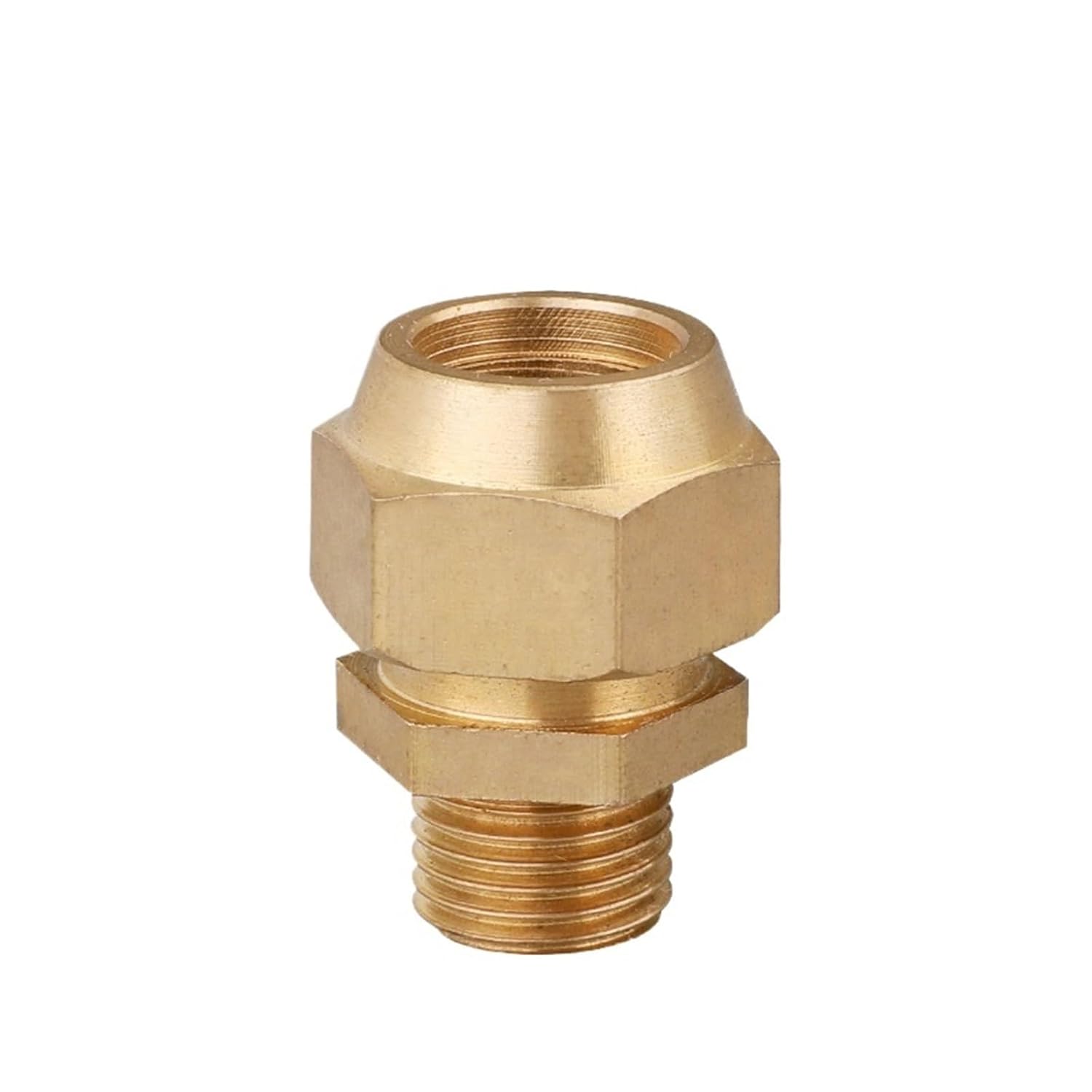 1PC Brass Flaring Directly Connector 1/8" 1/4" 3/8" 1/4" Male Thread Brass Fitting Copper Expansion Flared Connector(PC10-1I4)