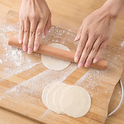 Foto von lurora2021 3 Stück Teigroller Buchenholz Holz-nudelholz Home-nudelholz Professionelles Nudelholz Für Küche Holzfarbe Nudelhölzer Für Teig, Gebäck, Brot, Pizza, Kekse Und Pfannkuchen (3er-set)