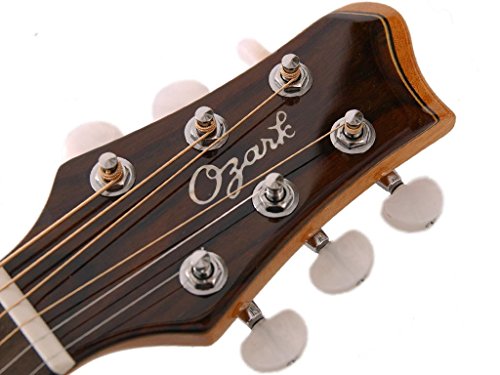 Ozark Guitare folk Pan coupé OM Koa laminé/en cèdre massif - Les Beatles, Paul McCartney, John Lennon, RIngo Starr, George Harrison Ozark Guitare folk Pan coupé OM Koa laminé/en cèdre massif – Image 3