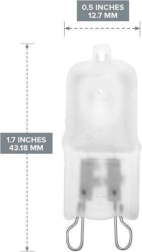 Miniatura 4 de Paquete de 10 lentes esmeriladas Q75/G9/FR/120V G9 JCD 75 vatios 120 voltios T4 JD tipo halógeno para la casa, lámpara colgante tipo acento Spot