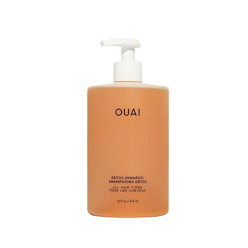 OUAI Champú desintoxicante  Champú clarificador para acumulación, suciedad, aceite, producto y agua dura, vinagre de sidra de manzana y queratina
