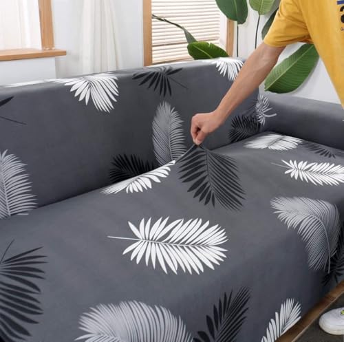 Image of HK 3 Seater Universal Elastic Sofa Cover | 360 Fully Covered Anti-Slip Washable Couch Cover Protector | 140 GSM Stretch Fit Polyester + Spandex Slipcover (180-230cm /SC-001-03)