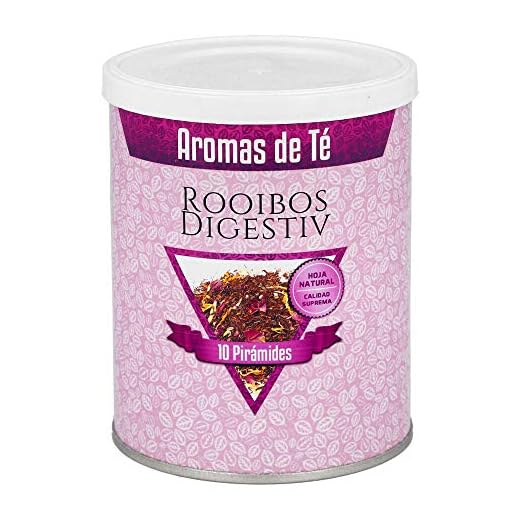 Aromas de Té - Té Rooibos Digestiv con Tila Menta Anís/Infusión Rooibos Digestivo con Caléndula, 10 pirámides