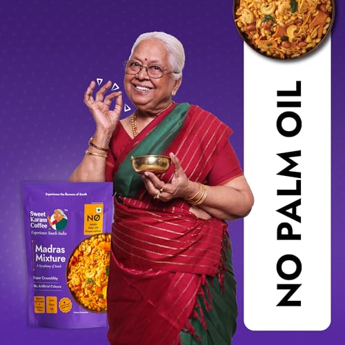 Image of Sweet Karam Coffee Special Madras Mixture - 500grams | No Palm Oil or Preservatives | Authentic South Indian Namkeen Snack | Crispy & Fresh Homemade Taste | Perfect Tea-Time Savory