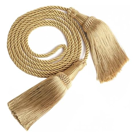 2 Pack Weighted Pew Ropes with Tassels, Extended Tassel Rope for Church and Wedding Decor Cover