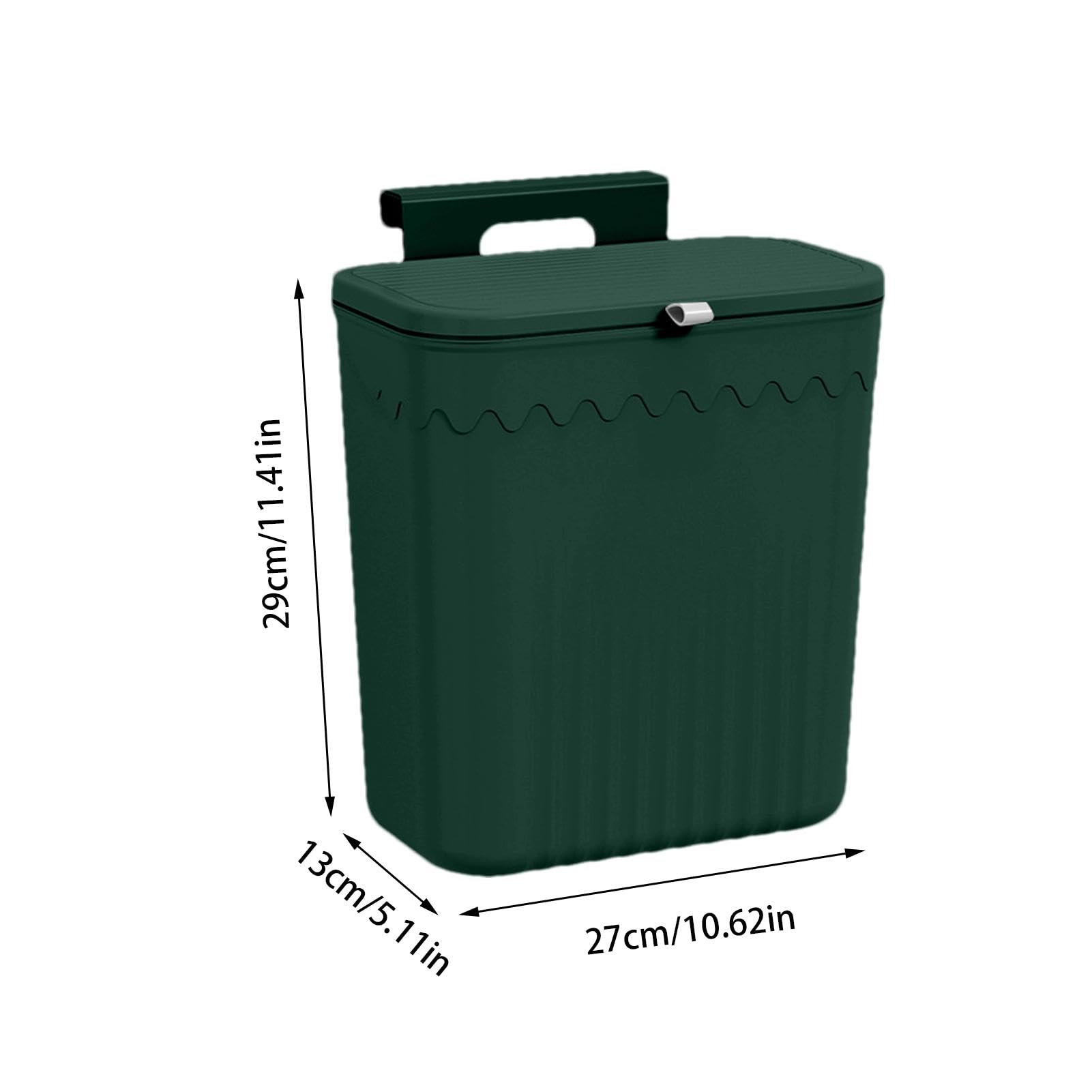 Pattumiera sospesa da cucina con coperchio, pattumiera da parete cucina | pattumiera da campeggio per auto, sospesa la pattumiera da cucina pieghevole da cucina, per porte di armadi, bagno, 27 x 13 x