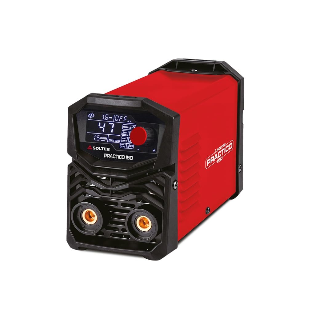 Solter PRACTICO 150 LD – Inverter de Soldadura MMA/LIFT TIG 150A (20%) | Compacto y Ligero | 220V | Electrodos Ø2,5/3,2mm | Equipo Profesional con Protección Térmica y Ventilación Forzada