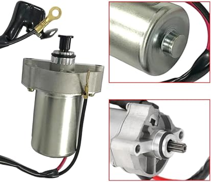 Starter Motor Replacement 9 Tooth Silver Auto Starter Motor Engine Starter Starter Compatible with Yamaha Raptor 90 2006-2023 43D-H1800-00-00 43D-H1800-01-00 99999-04128-00