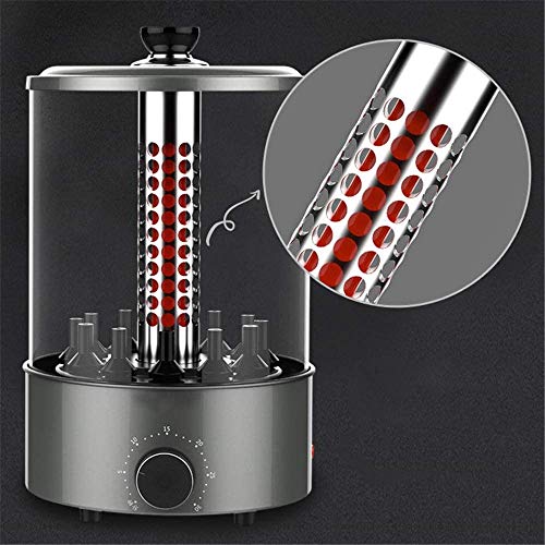 YFGQBCP 1100W Vertikal Elektrogrill, 360 ° Automatische Rotation Barbecue Smokeless Bratspieß, Timing-Einstellung, zur… – Bild 3
