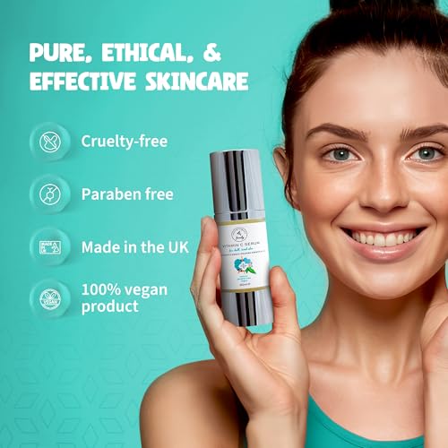 Vitamin C Serum for Face with Hyaluronic Acid, Aloe Vera, Retinol, and Vitamin E - Natural Skin Care for Beautiful and Healthy Skin - Brightening Serum for Dark Spots and Fine Lines - Image 5