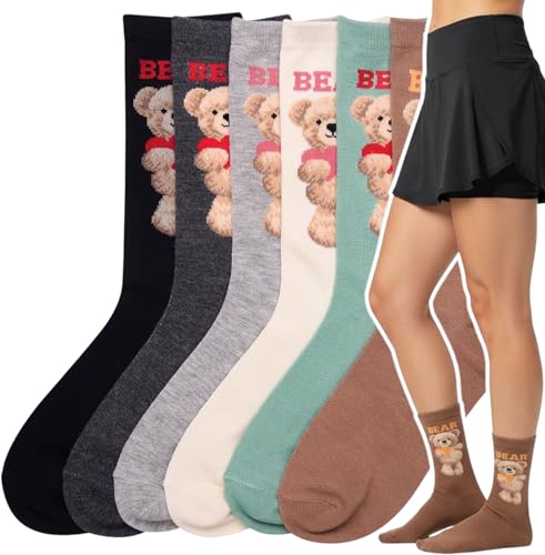 Image of ToBeInStyle Women's Pack of 6 or 12 Fashion Printed Crew Socks
