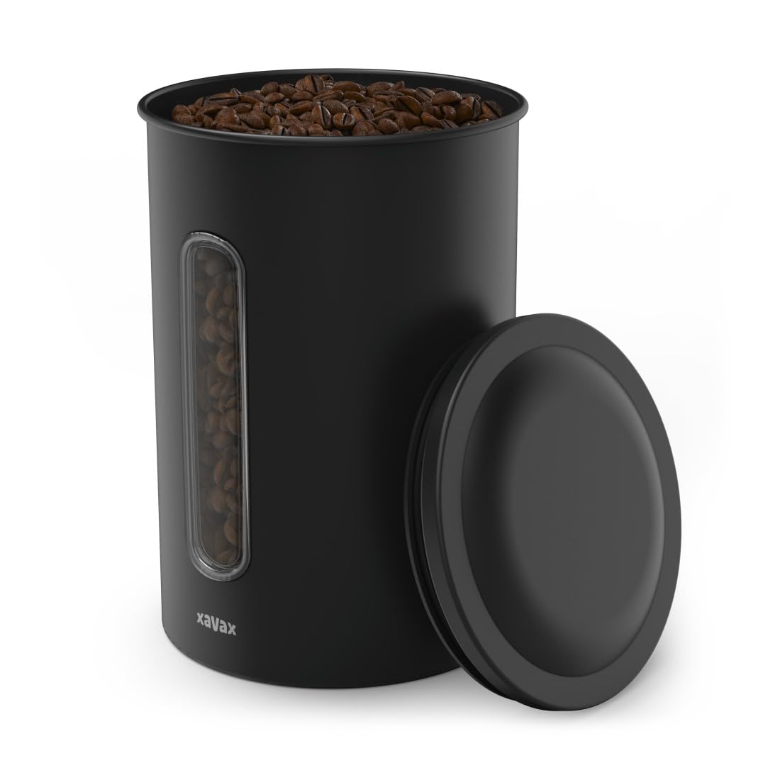 Vorratsdose aus Edelstahl für Kaffee, Mattschwarz mit Aromaschutz