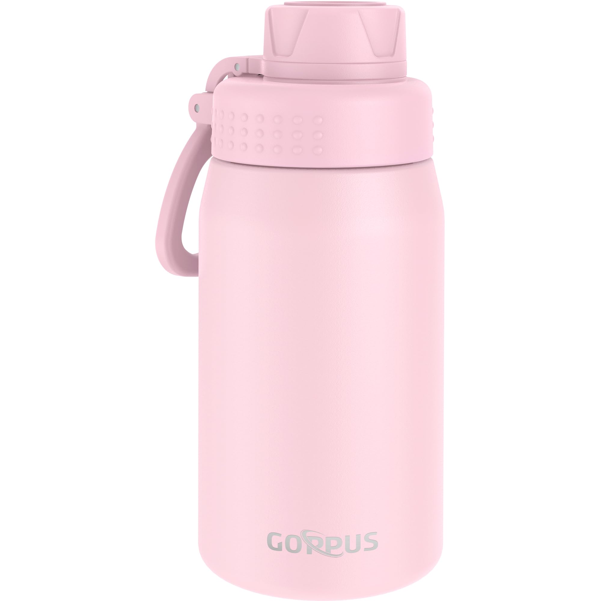 GOPPUS 15oz Kids Water Bottle with Spout Lid Toddler Water Bottle Stainless Steel Insulated Water Bottle Leakproof BPA