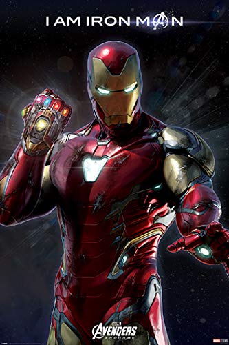 Avengers: Endgame - Movie Poster (I Am Iron Man) (Size: 24 x 36 inches)