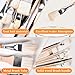 10 Pcs Pottery Glazing Brushes, Goat Hair Mop & Blending Brush Set for Ceramics, Acrylic Painting, Clay - Soft Bristle Artist Tools for Pottery Wheel, Canvas, Kiln Firing