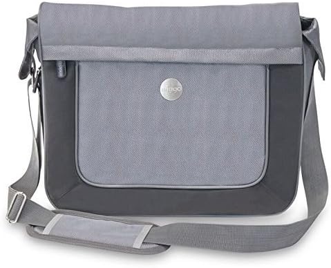 DOWNTOWN XPRESS Messenger Bag, Polyester, Grey, Fits up to 16-inch Laptop