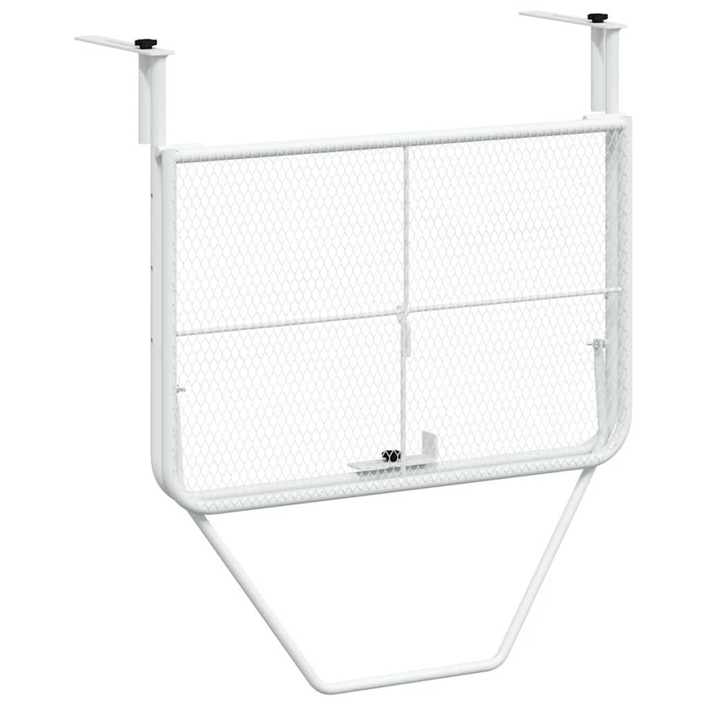 Tomostar Table de Balcon Suspendue, Table Pliante de Balcon Rabattable Blanc 60x40 cm Acier