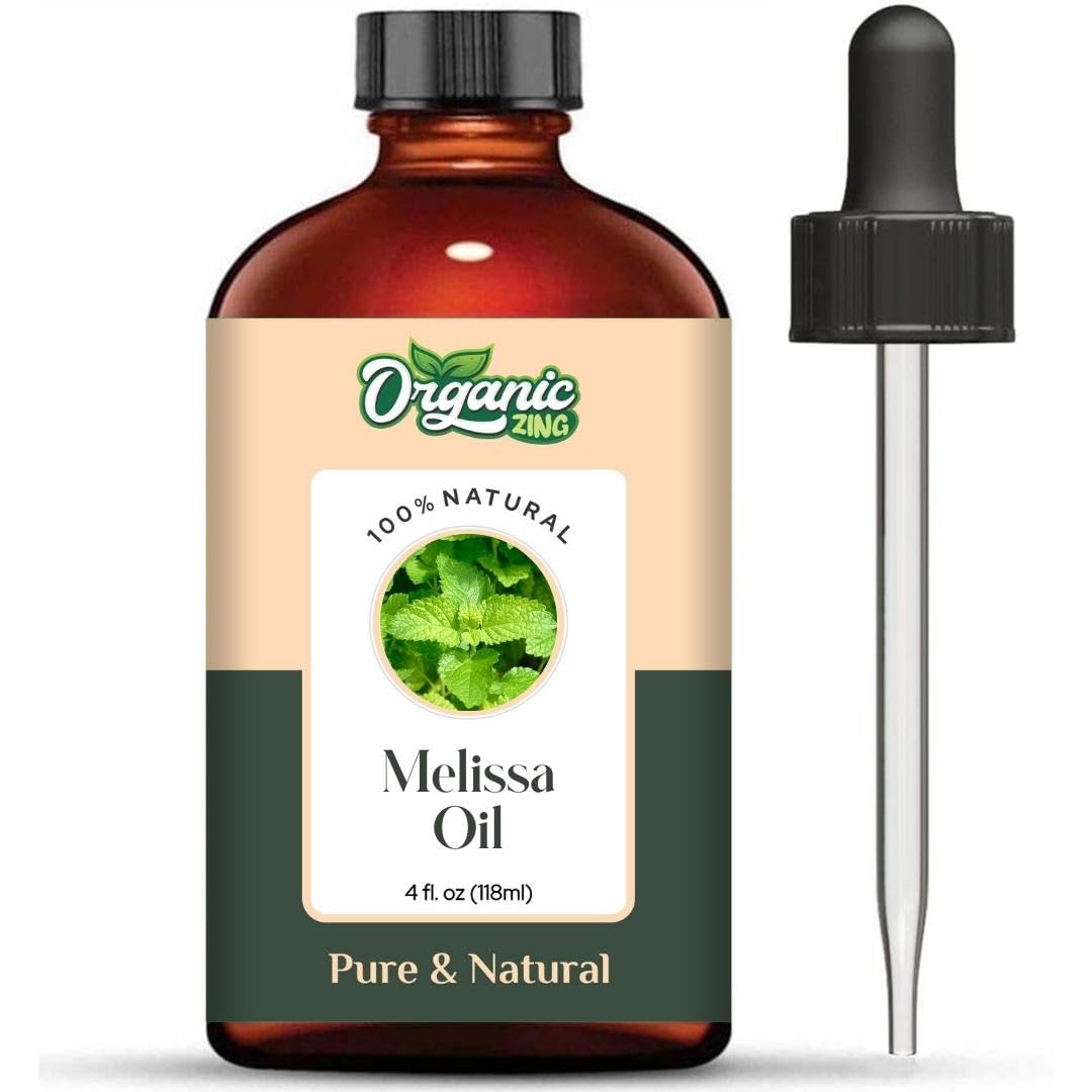 Organic Zing Melissa (Melissa Officinalis) Oil | Pure & Natural Essential Oil - 118ml/3.99fl oz