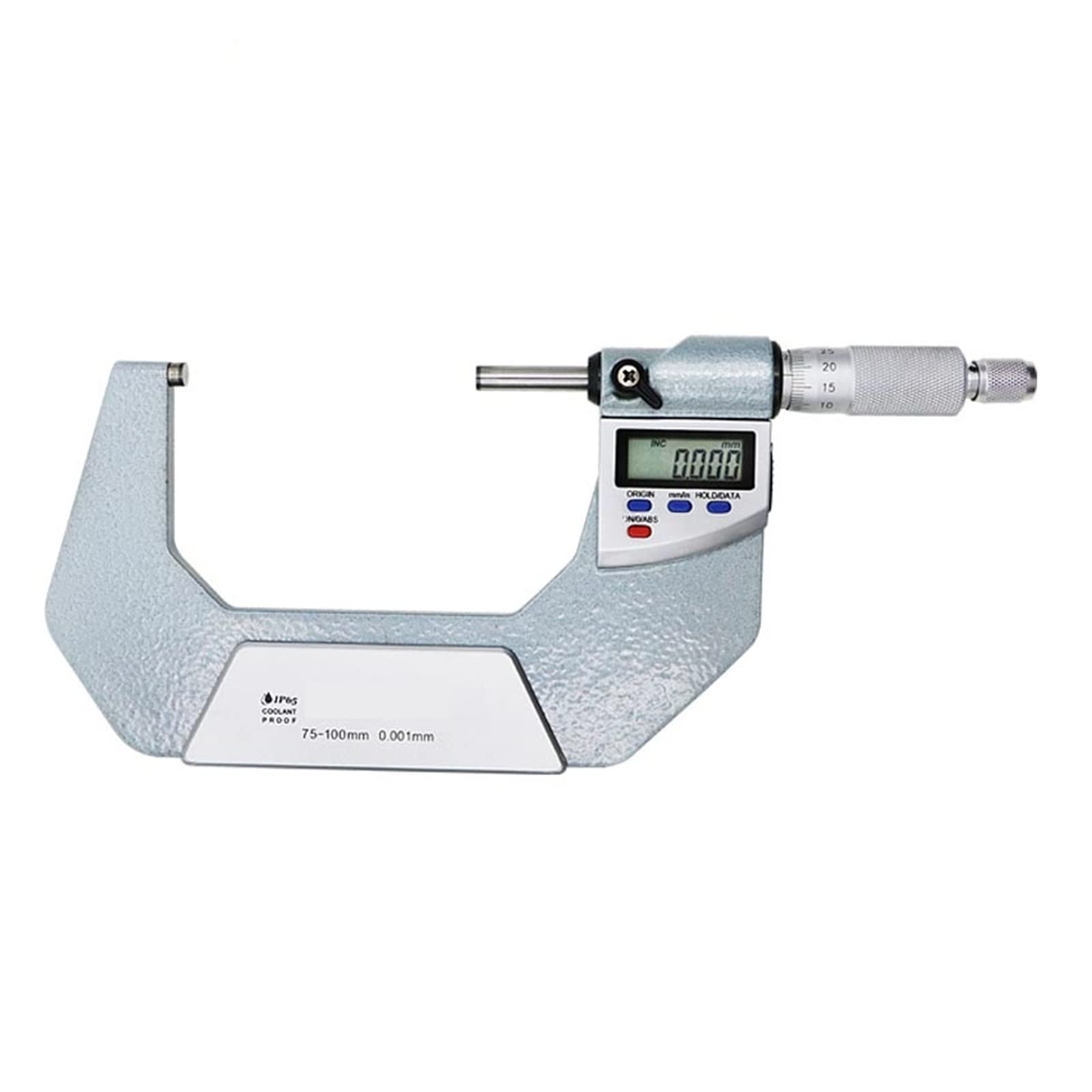 Micrómetro, 0.001 mm IP65 Micrómetro digital impermeable de 75-100 exterior fuera del micrómetro