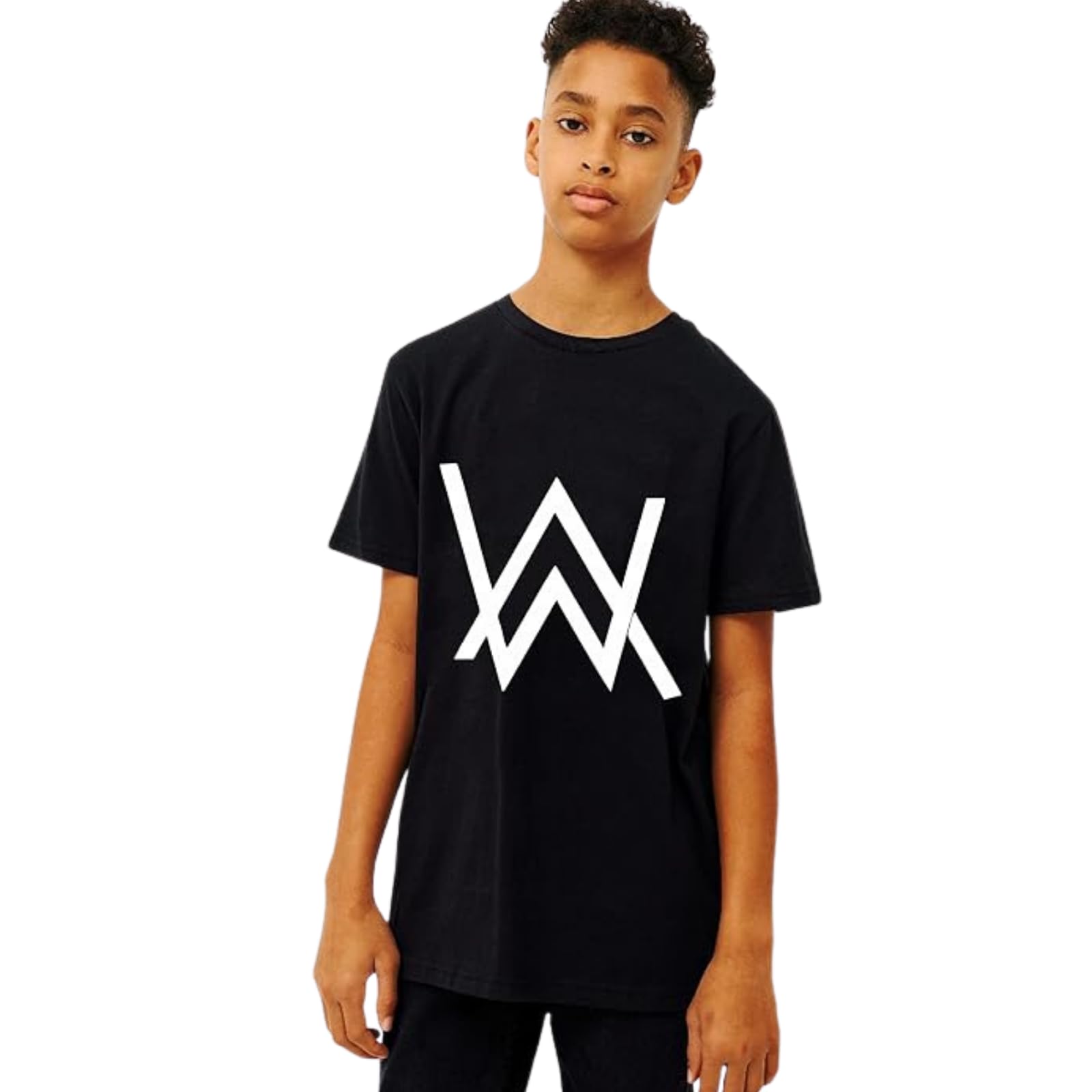 Uniplanet Store Camiseta de algodón Alan Walker para niños, color negro
