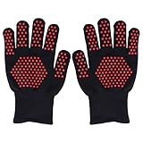 Heat Gloves Protective Hot Proof Mitts Cooking Tool BBQ Welding Outdoor