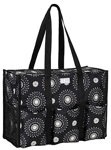 Pursetti Teacher Bag with Pockets - for Teacher's Appreciation and Christmas (Cool Mandala_Large)